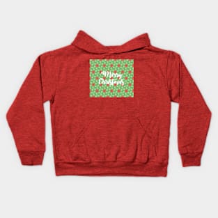 Christmas pattern with red stars Kids Hoodie